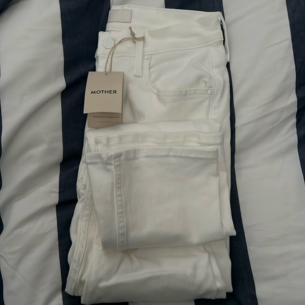 Brand new MOTHER white jeans